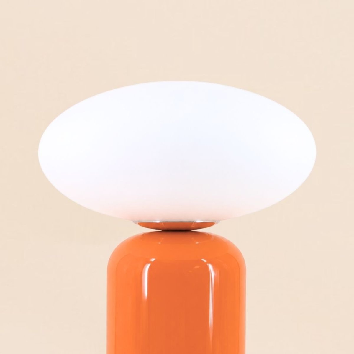 Lampe à poser design en céramique 43cm orange, ORNAMI