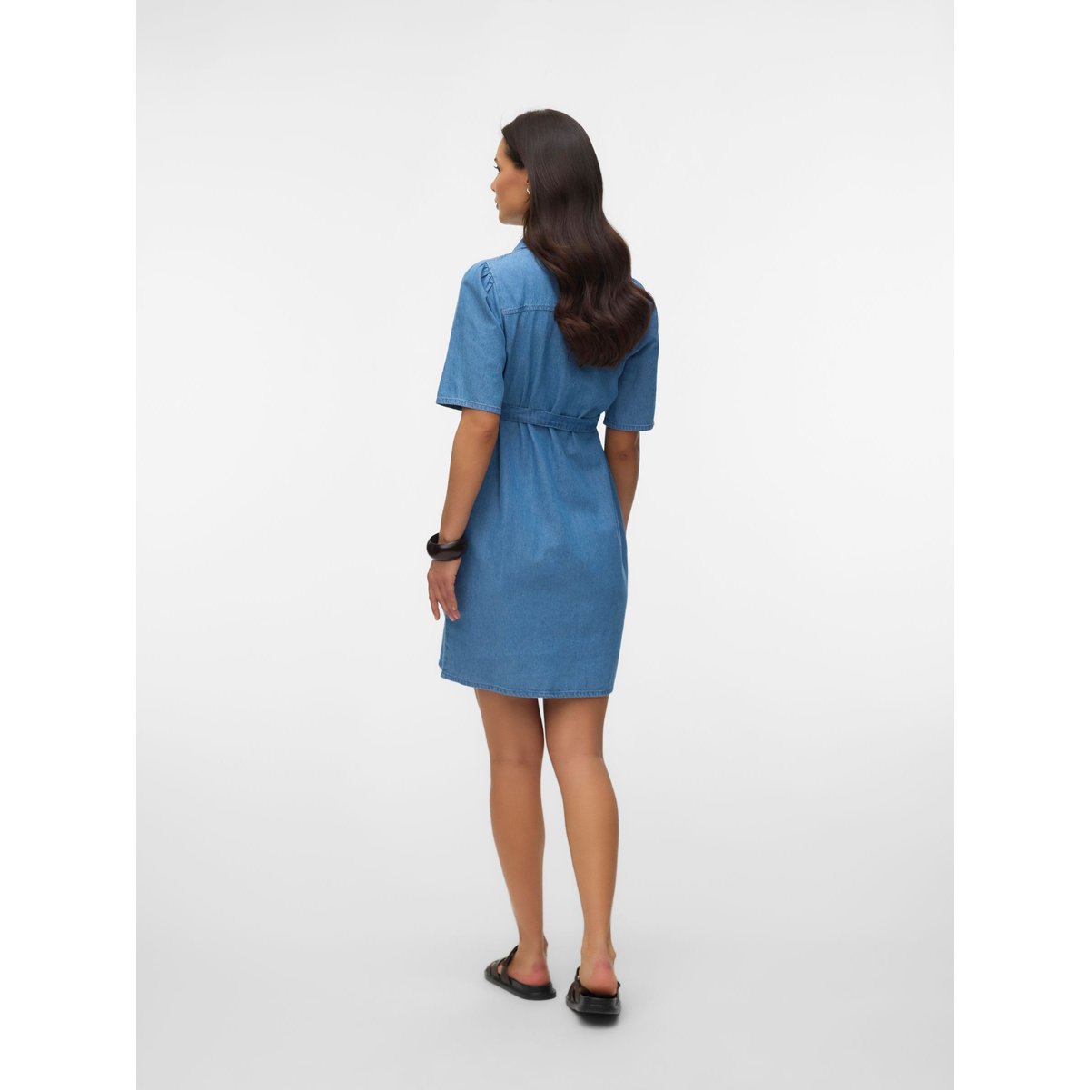 Robe light blue denim, MAMA LICIOUS