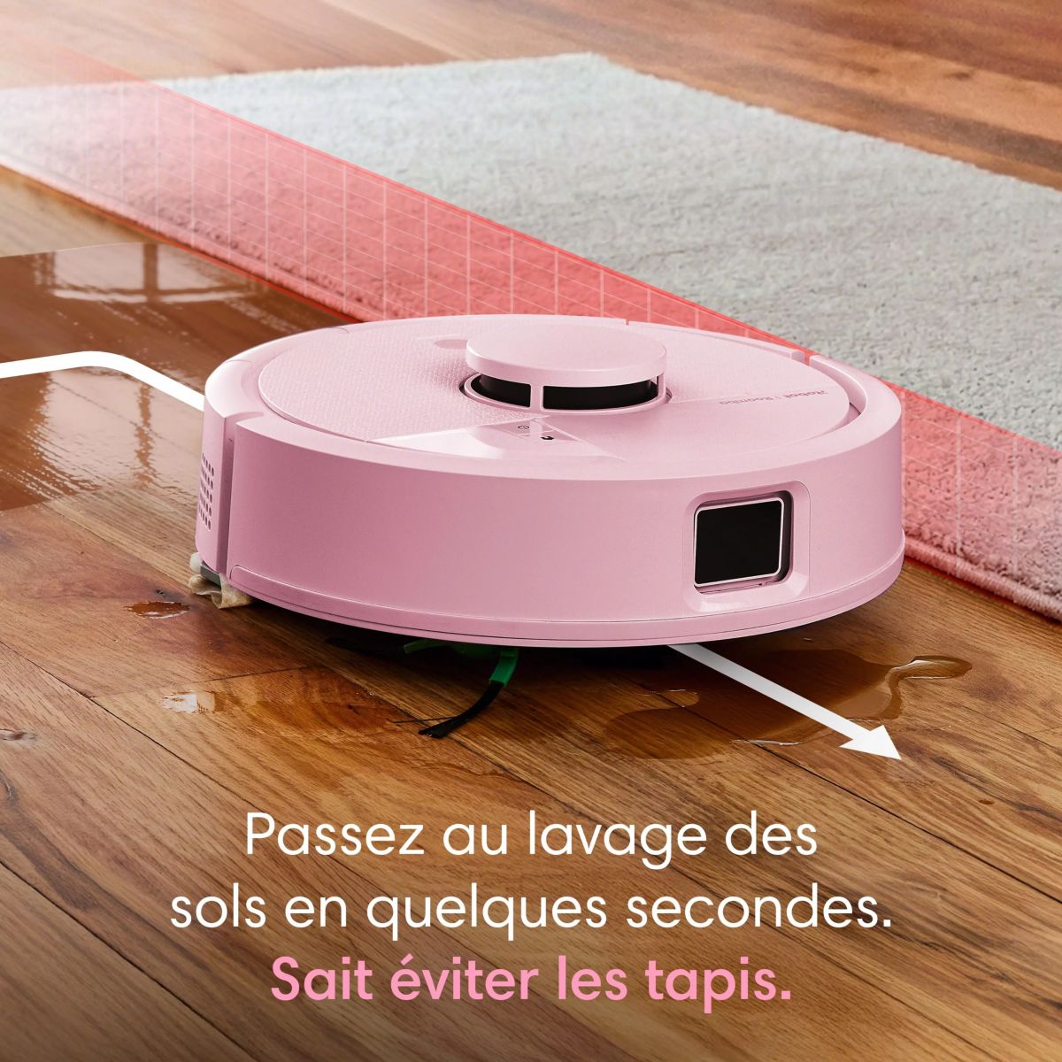 Robot Aspirateur Laveur Roomba Mini Rose F155640 couleur unique, I ROBOT
