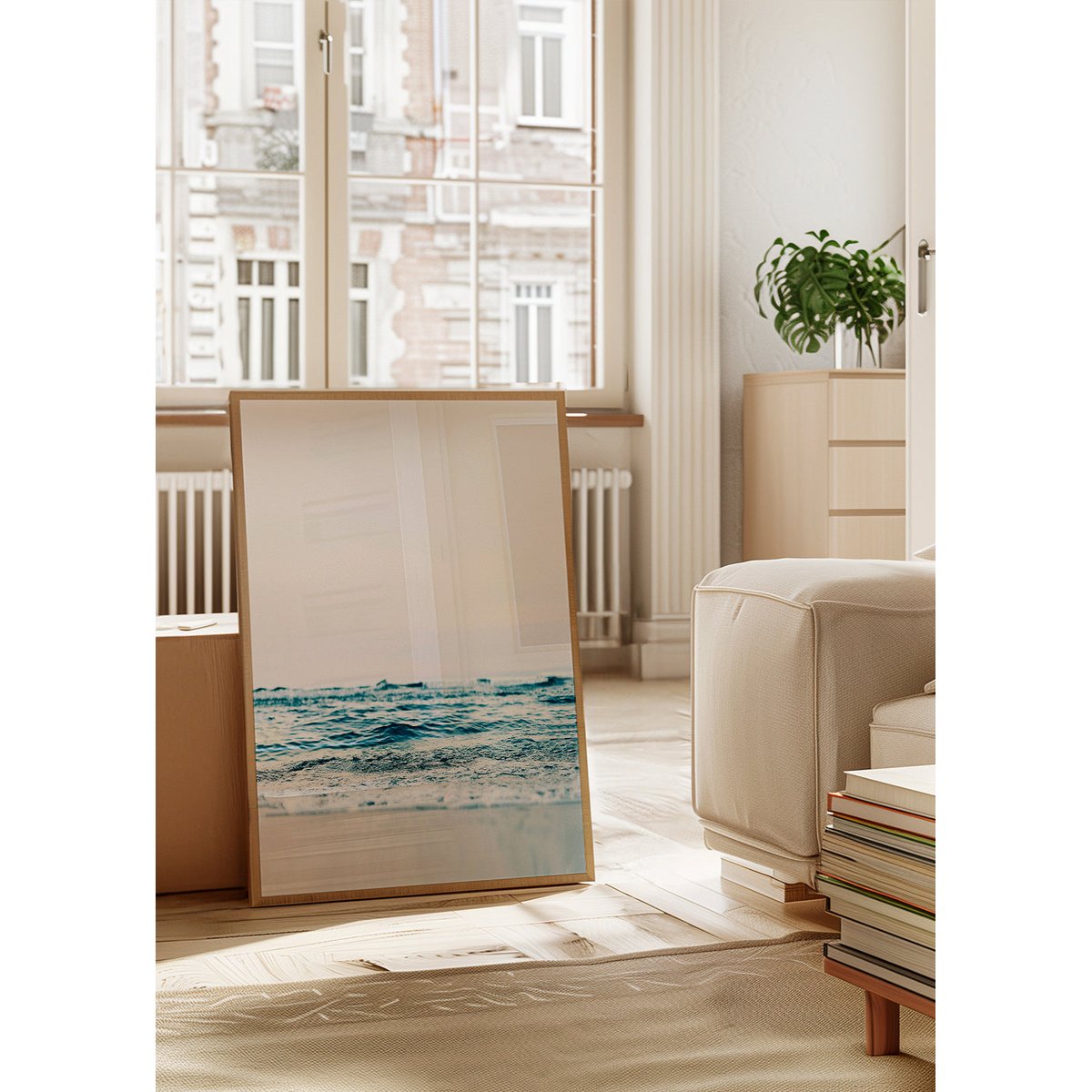 Affiche avec tableau décoratif, 50 x 70 cm vert, HANNUN