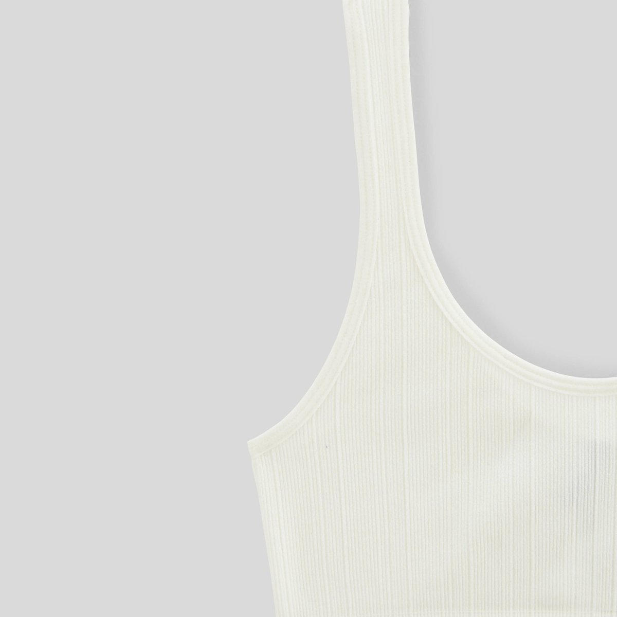 Brassière côtelée sans coutures ivoire, MONOPRIX