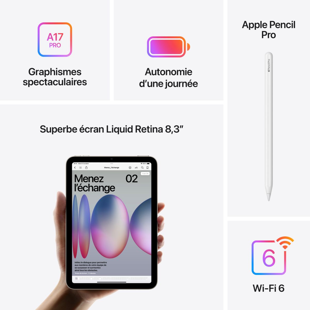 Tablette Apple Mini 128Go Gris sidéral gris, APPLE