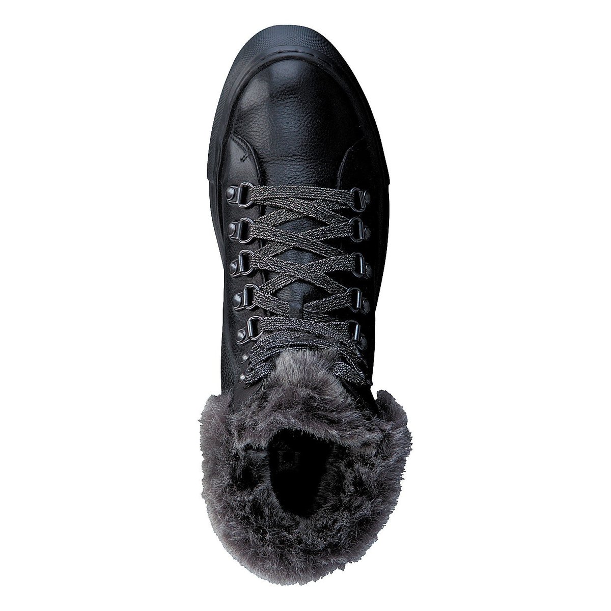 Baskets en cuir lisse GINOU noir p5132, MEPHISTO