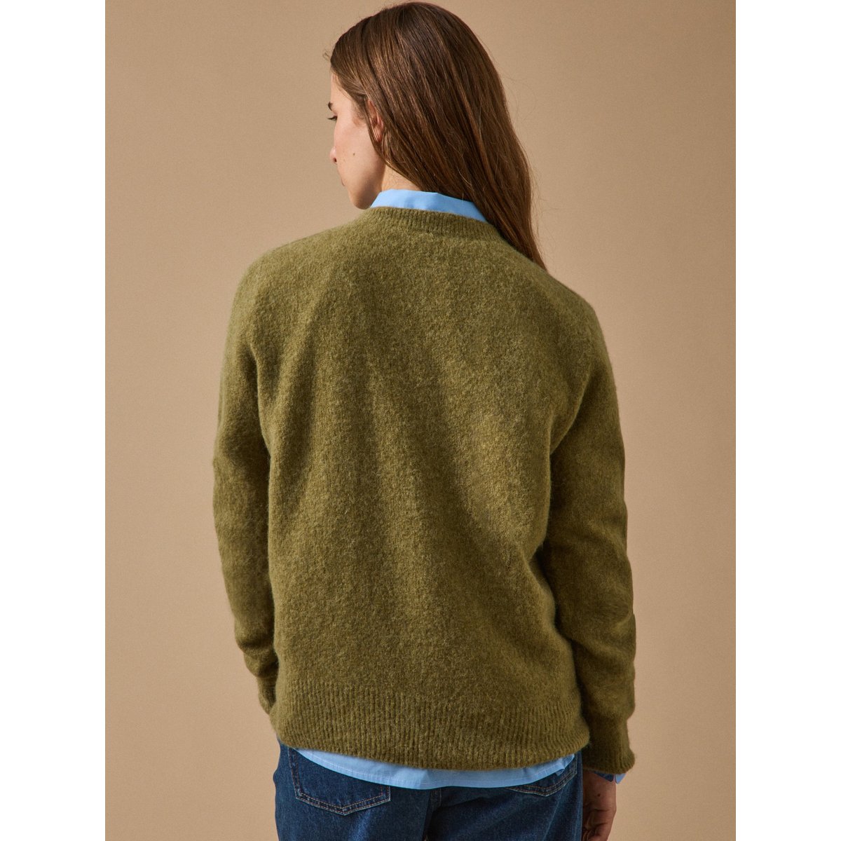 Pull alpaga et laine - Cyrillus X les 3 Tricoteurs vert, CYRILLUS