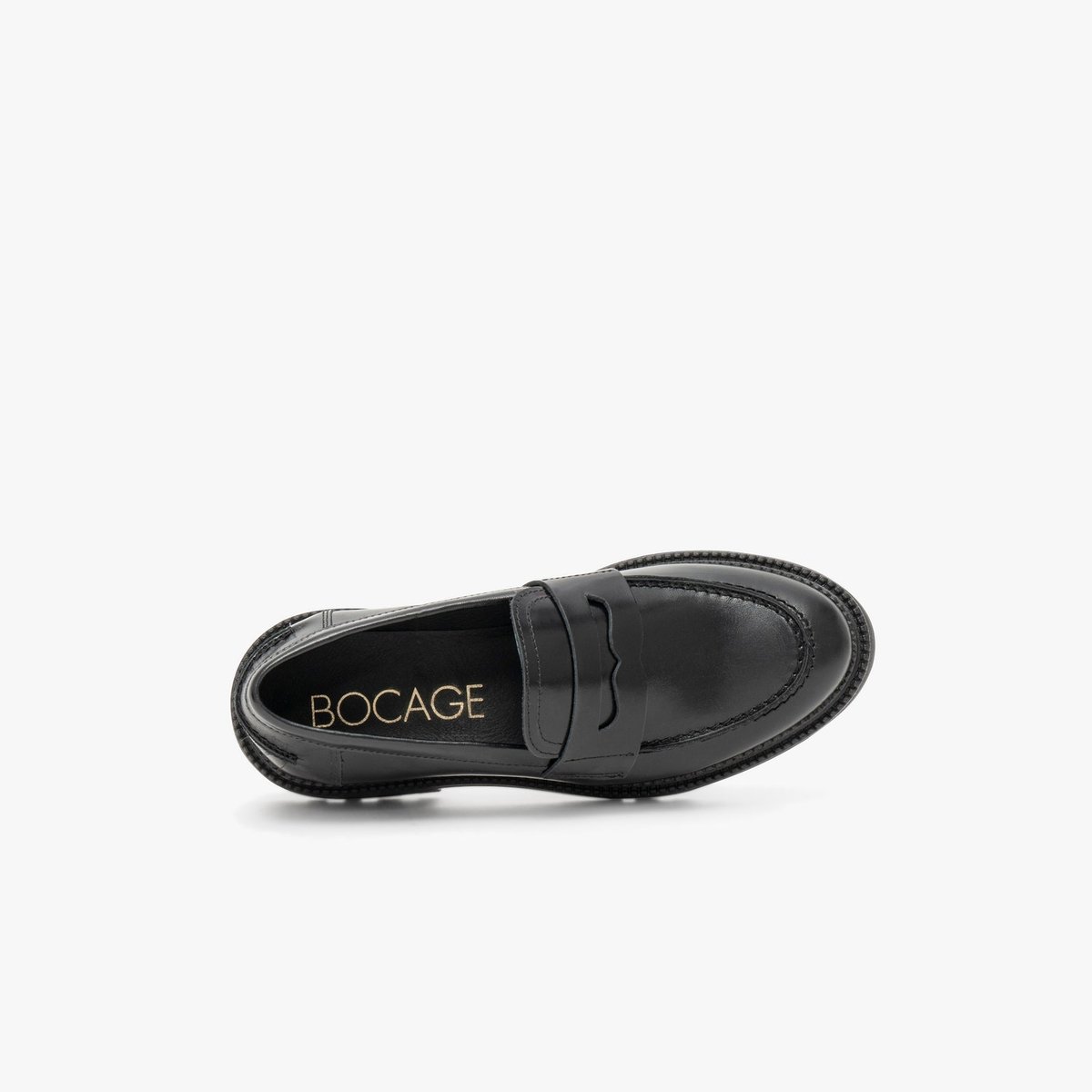 Mocassin en cuir AMALIA noir, BOCAGE