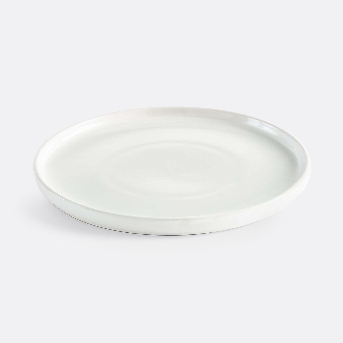 Lot 4 assiettes plates en grès ELINOR blanc, LA REDOUTE INTERIEURS