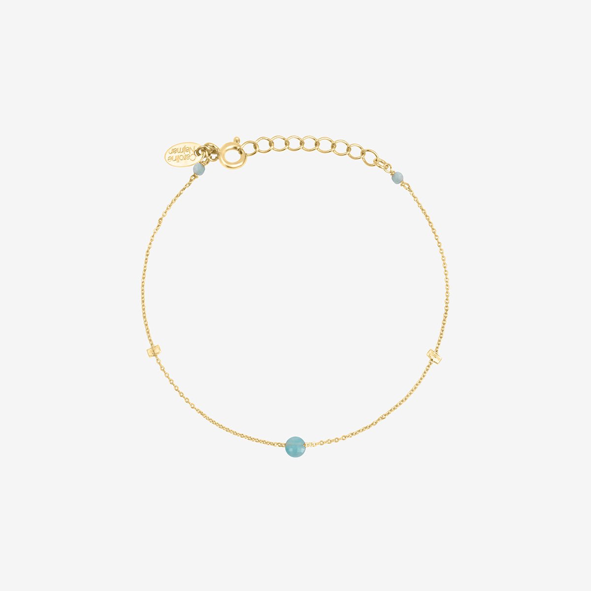 Bracelet doré - zelie bleu, CAROLINE NAJMAN
