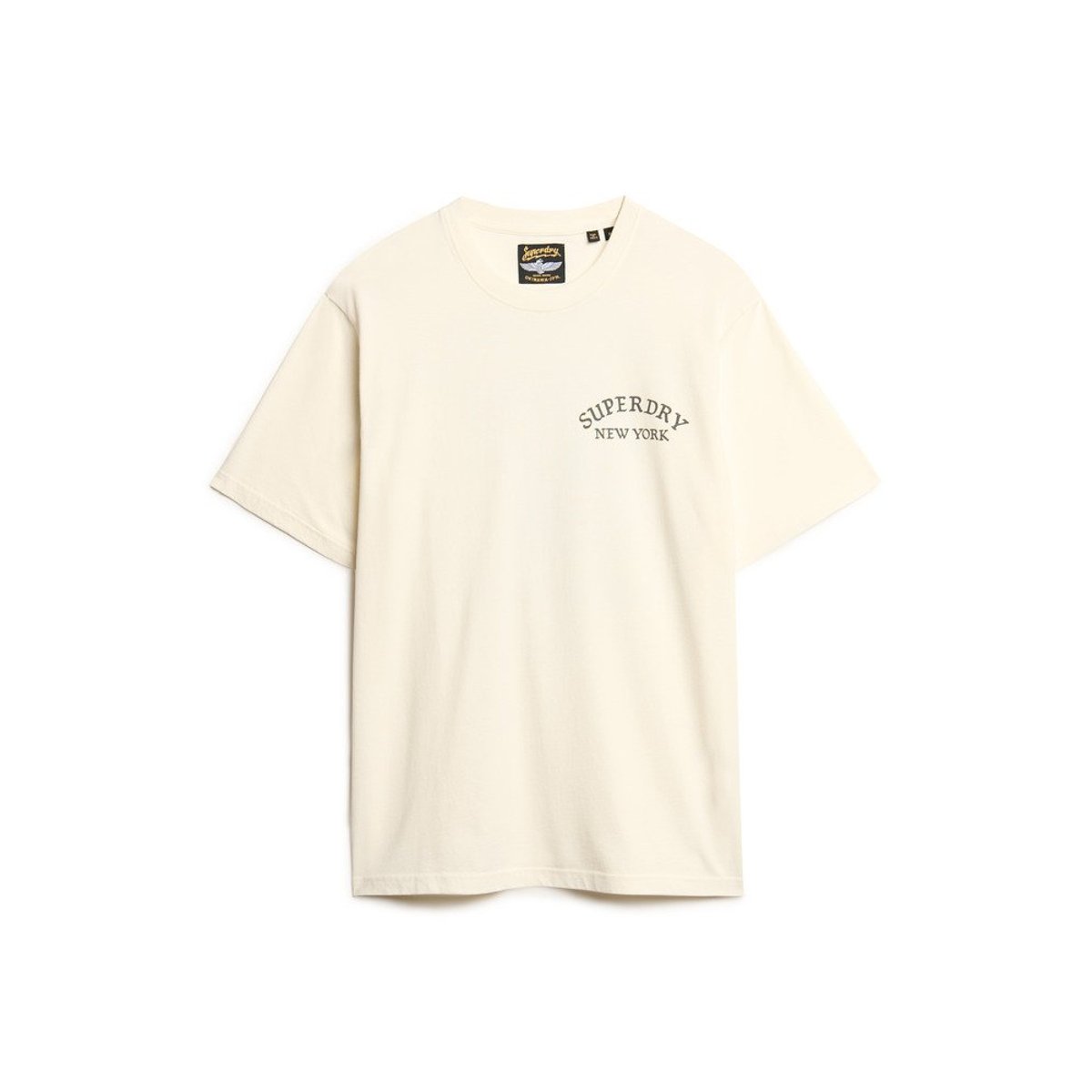 T-shirt ample à motif tatouage dans le dos blanc hivernal, SUPERDRY