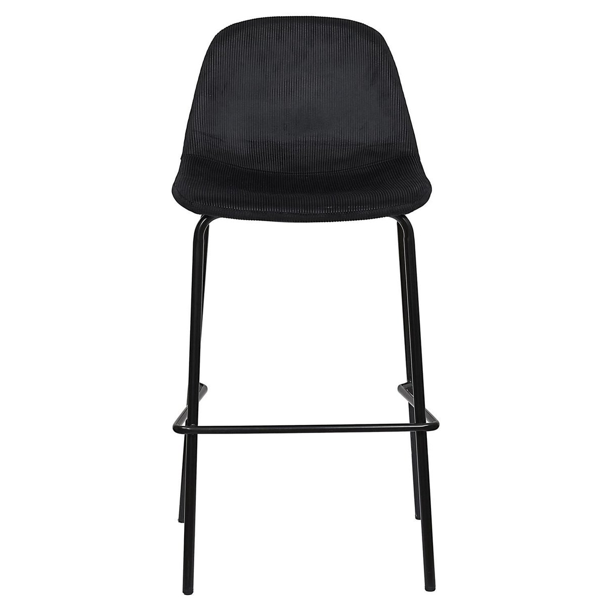 Lot de 2 chaises de bar avec pieds en métal GIULIA noir, TOILINUX