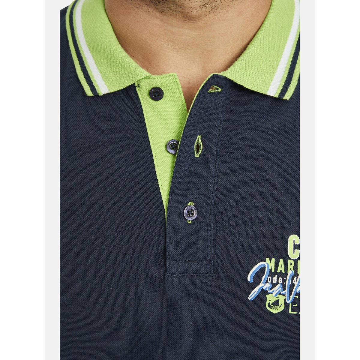Lot de 2 polos TEOFIL bleu foncé vert clair, JAN VANDERSTORM