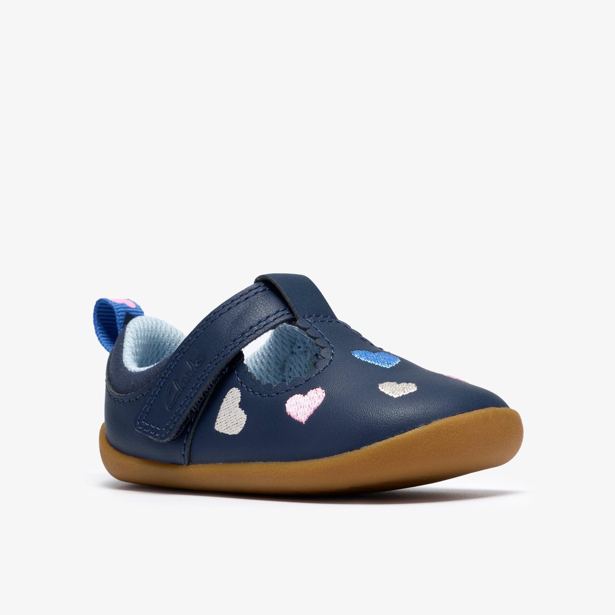 Ballerines Cuir ROAMER HEART T bleu, CLARKS