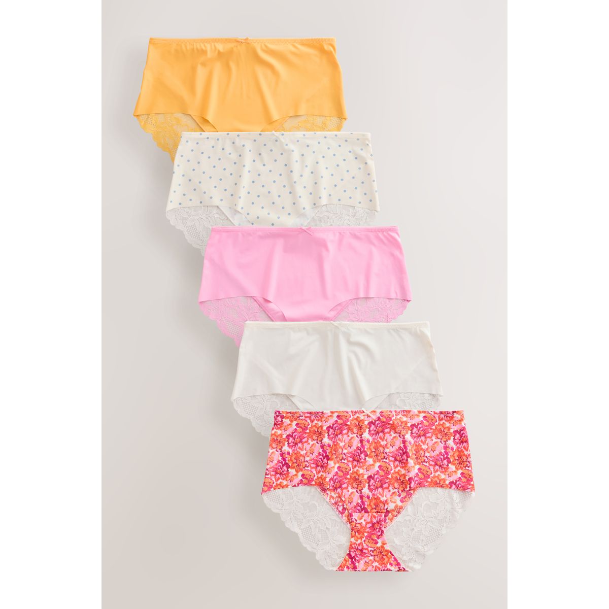 Slip invisible avec dentelle, lot de 5 imprimé tropical, NEXT