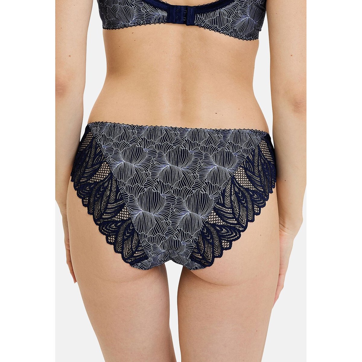 Slip aus Spitze und Mikrofaser SABRINA koralle marine, SANS COMPLEXE