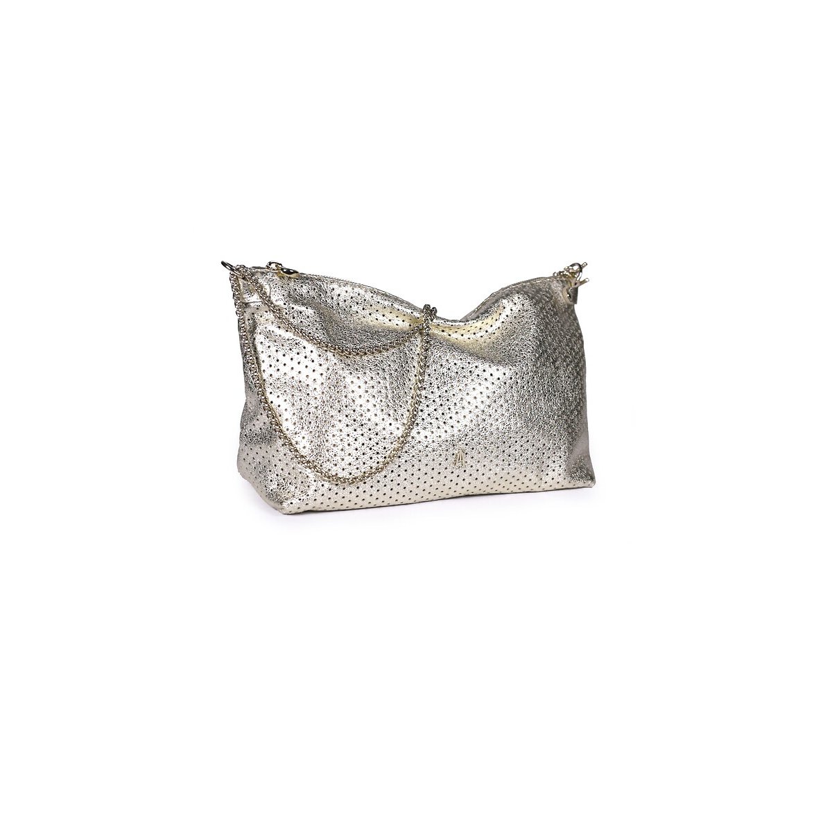 Sac pochette en cuir perforé, MALLOW or, CRAIE STUDIO