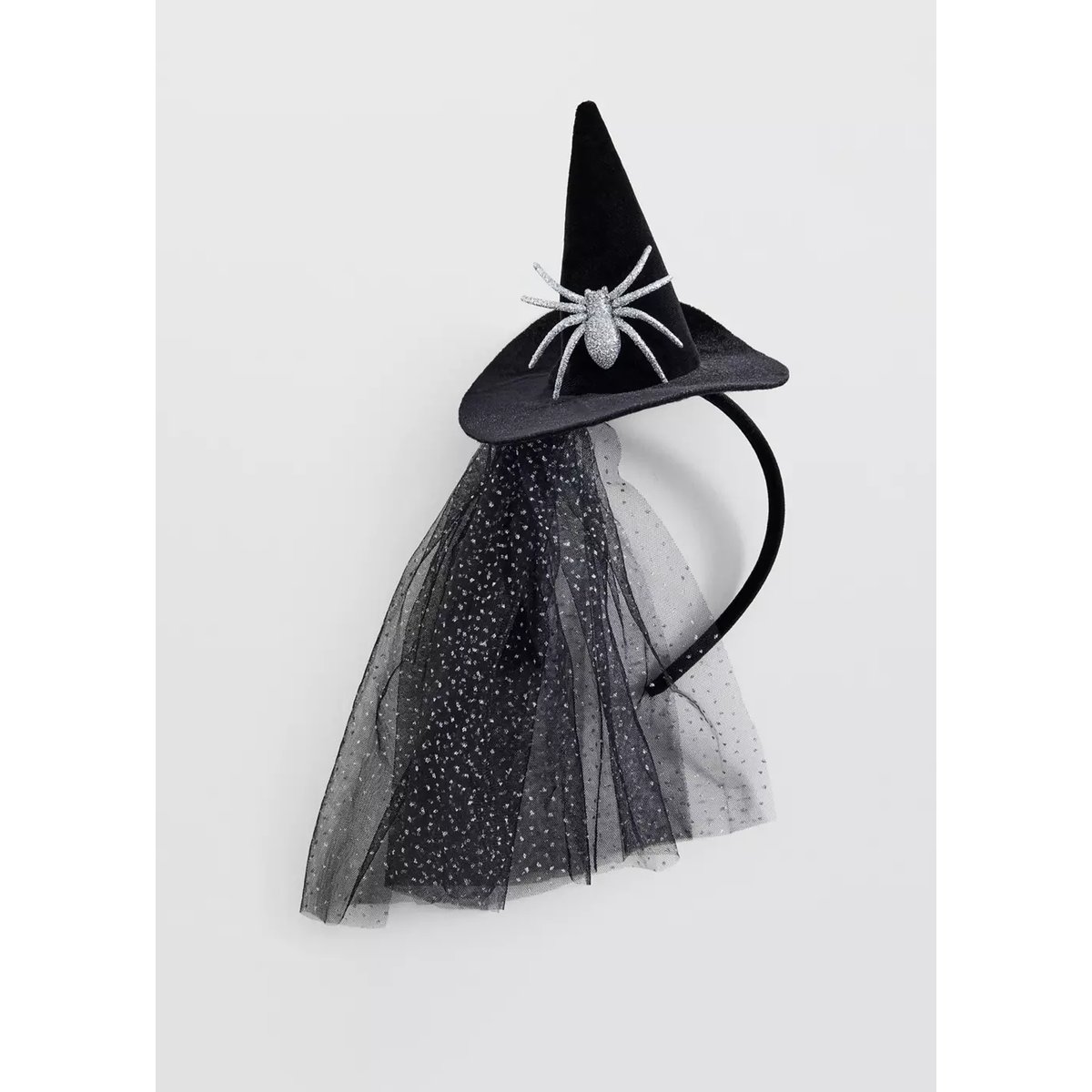 Serre-tête chapeau de sorcière Halloween noir, MANGO KIDS