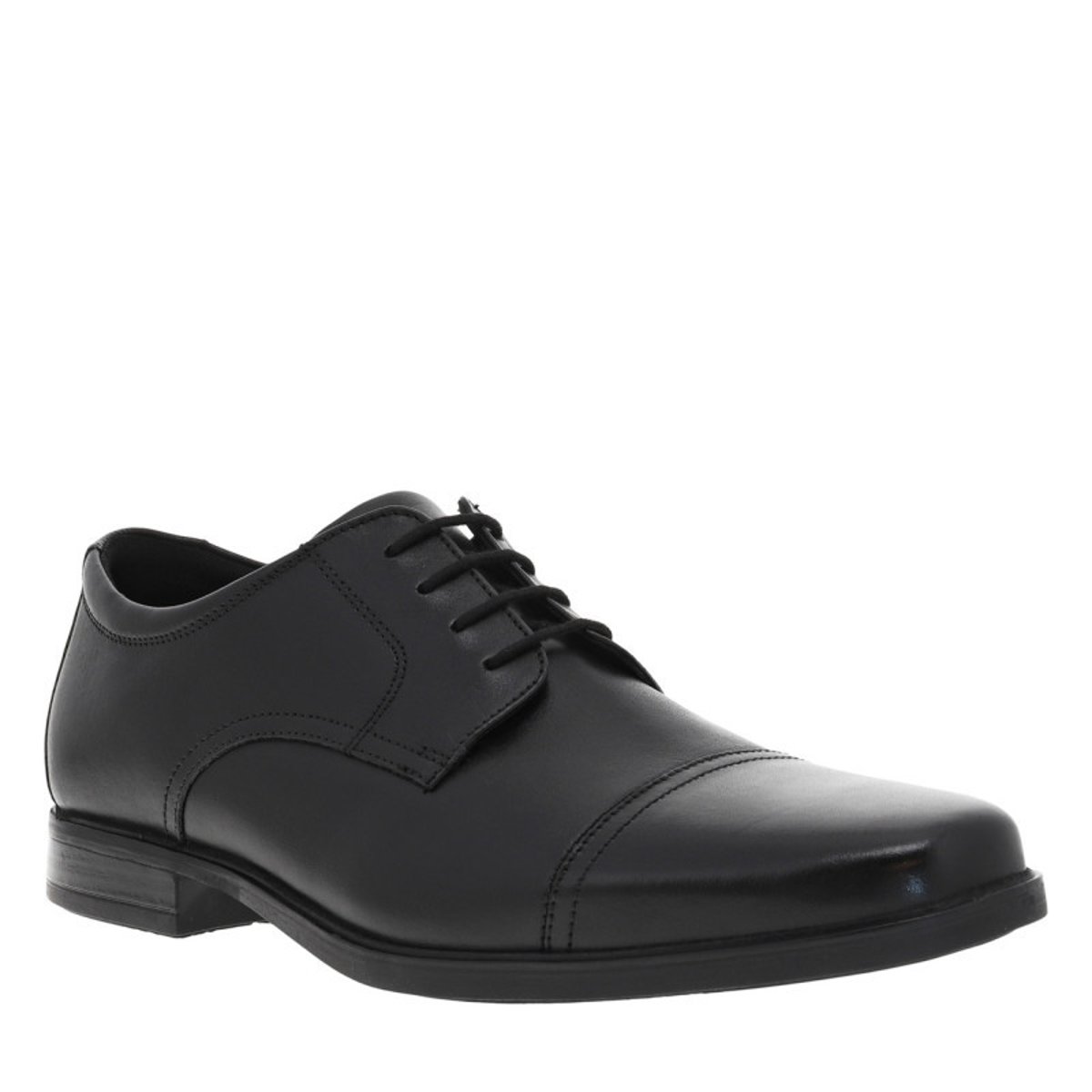 Chaussures richelieu en cuir Howard Cap noir, CLARKS