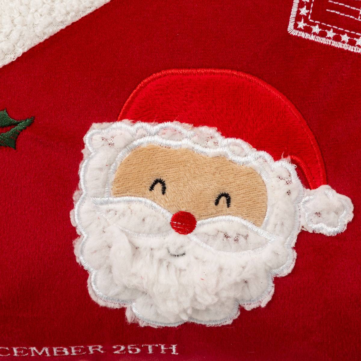 Coussin lettre Père Noël 50x30cm multicolore, ATMOSPHERA