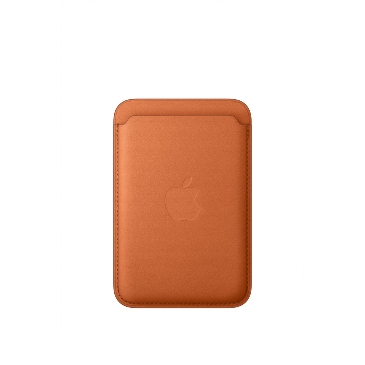 Porte-cartes MagSafe tissage fin Roux orange couleur unique, APPLE