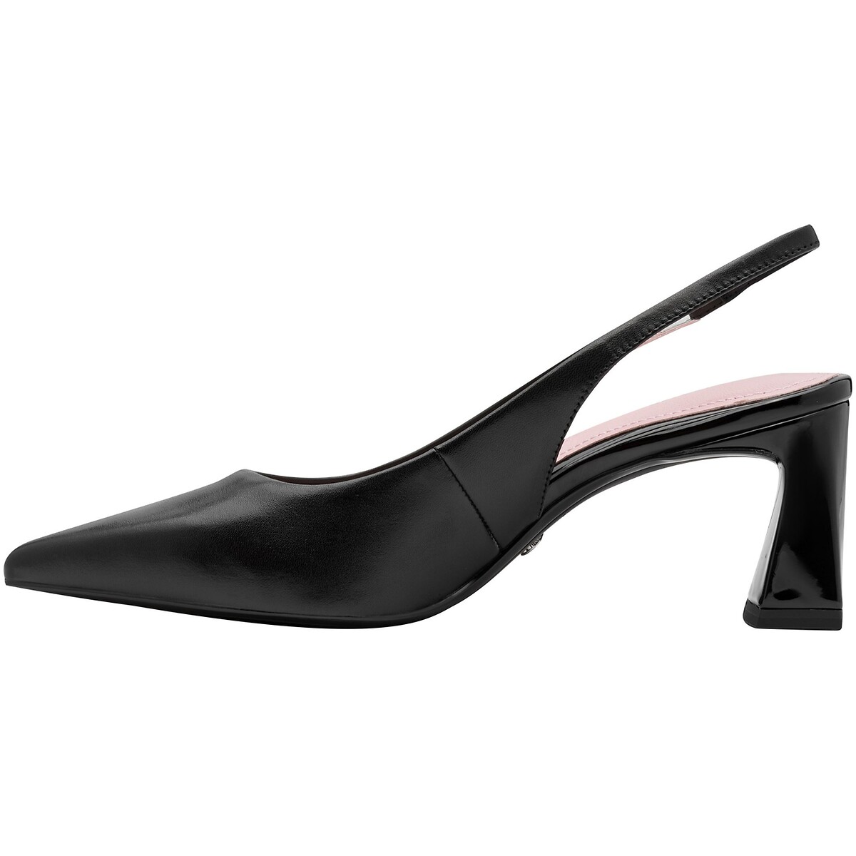 Escarpins pointus slingback en cuir noir, TAMARIS