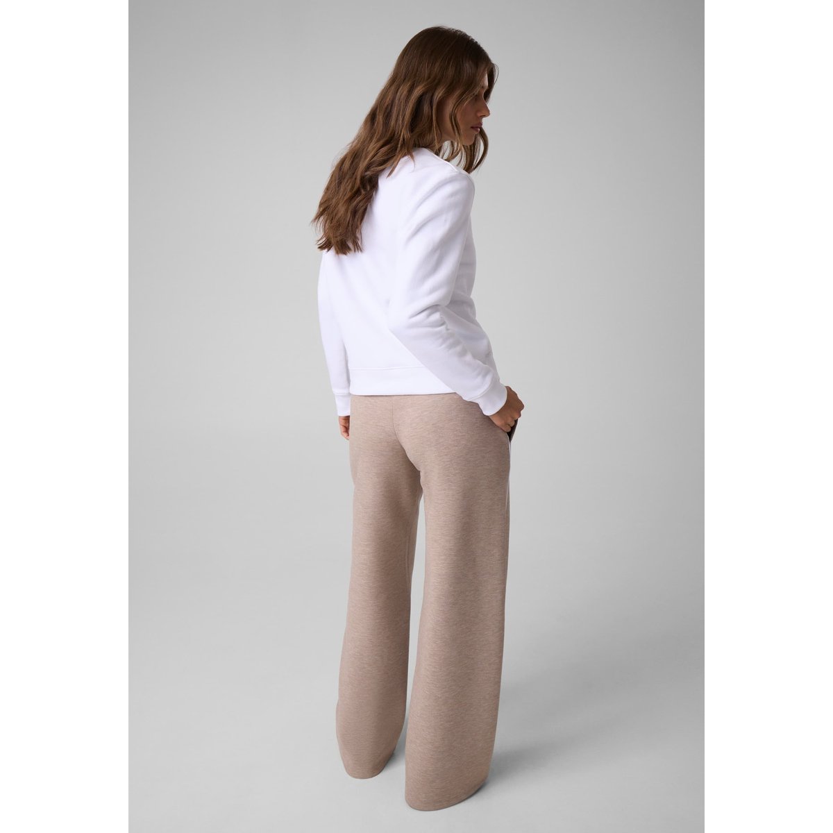 Sweat-Shirt Logo Brodé blanc, GUESS JEANS