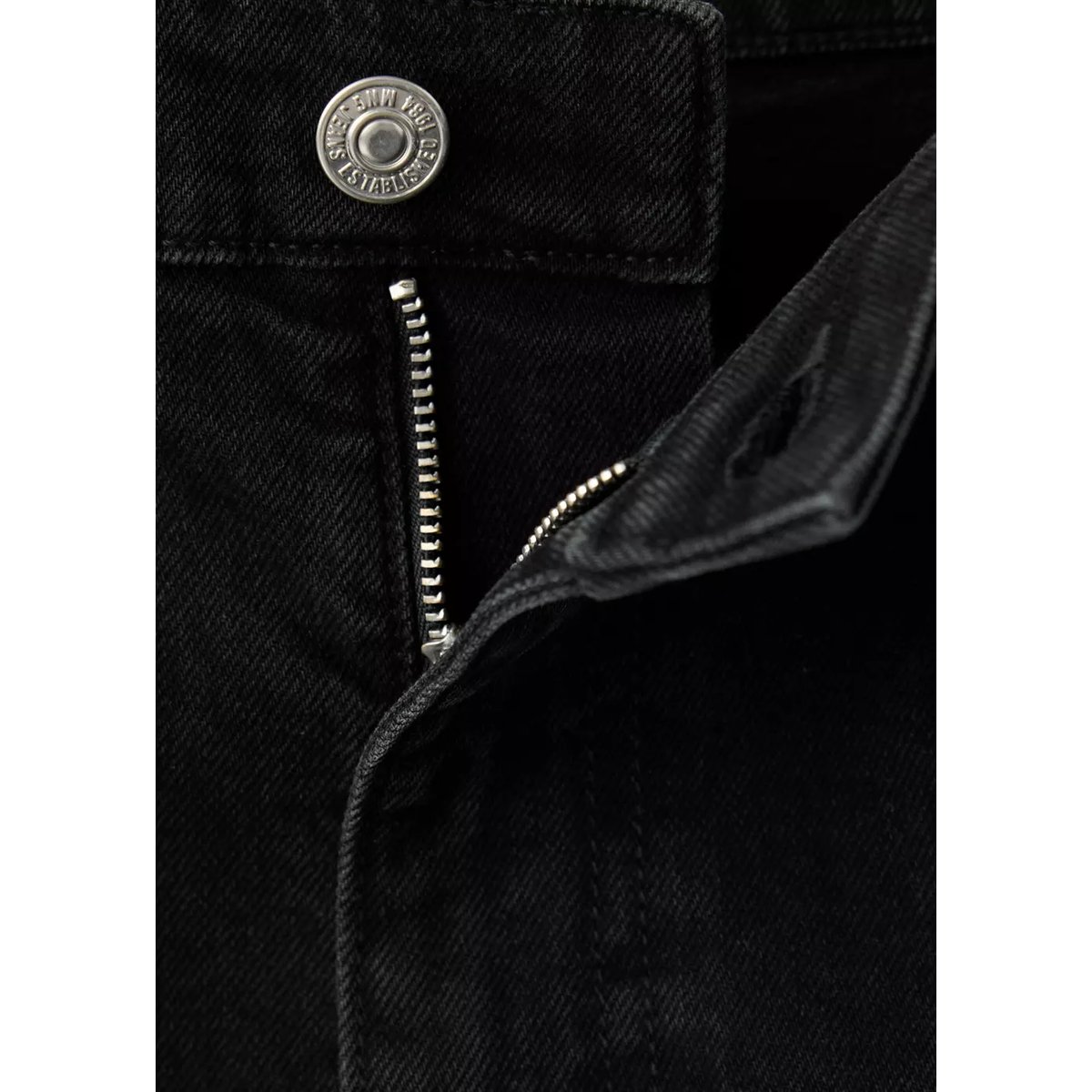 Jean slim taille haute black denim, MANGO