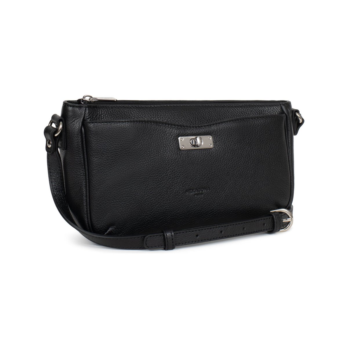 Sac porté travers AURORE noir, HEXAGONA