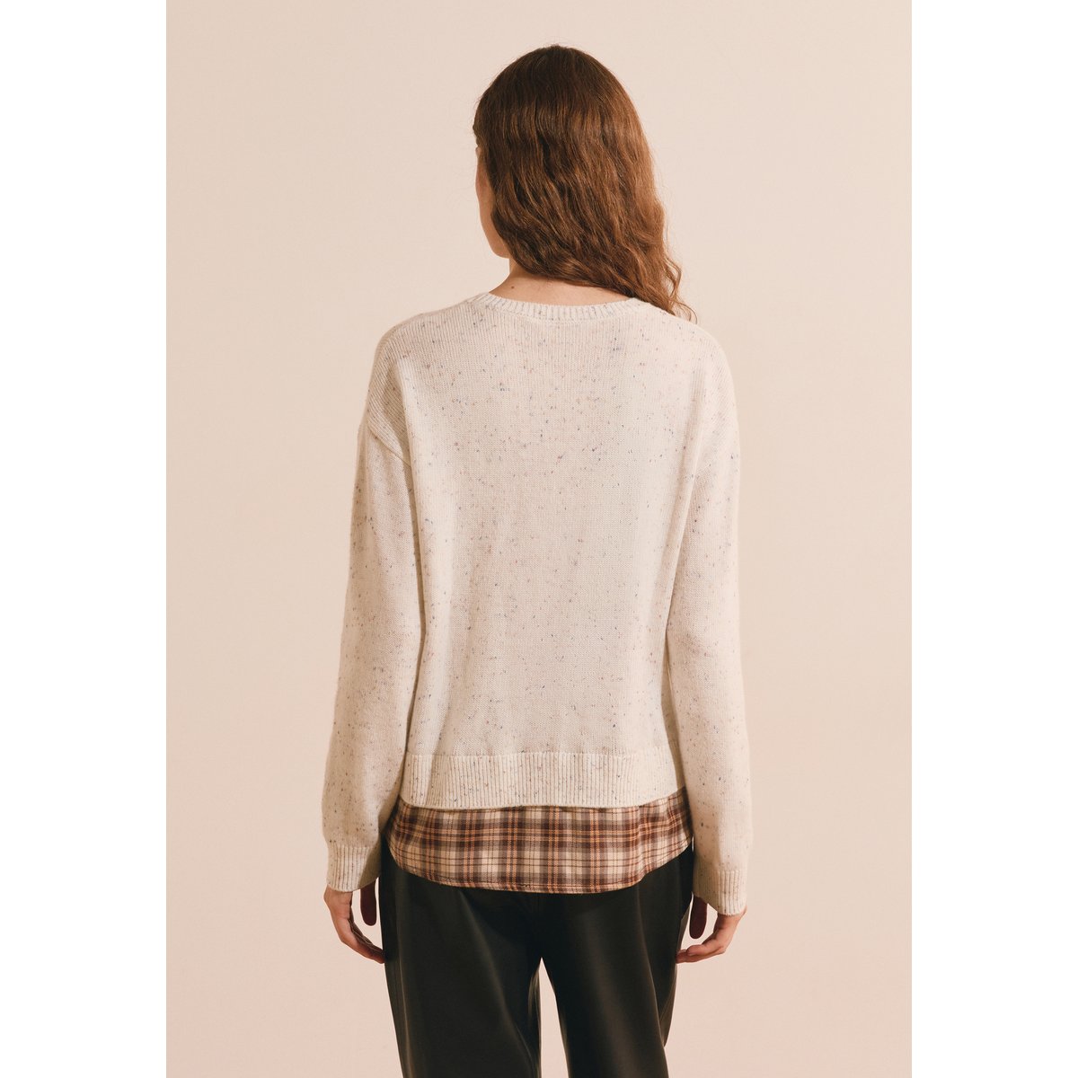 Pull chemise avec laine SUSON lin, ETAM