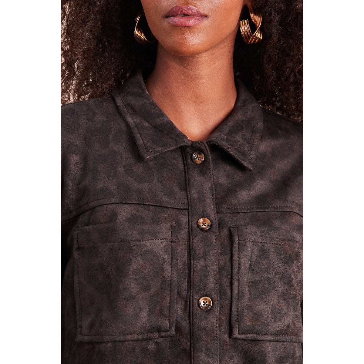 Chemise droite manches longues vert kaki, BREAL