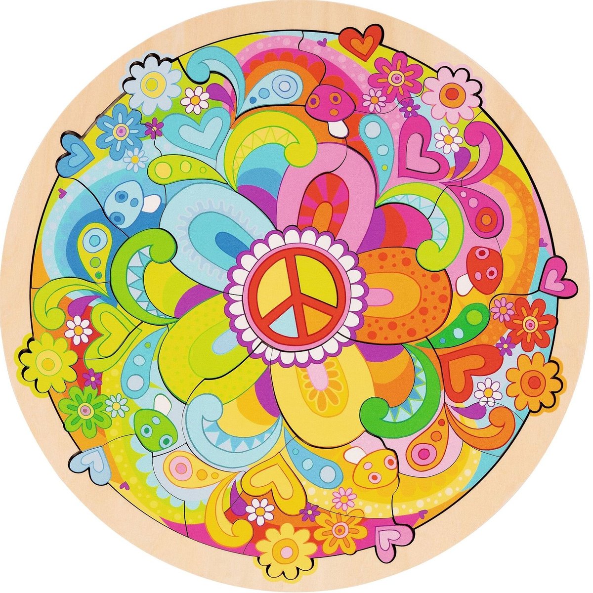 Puzzle mandala Flowers multicolore, GOKI