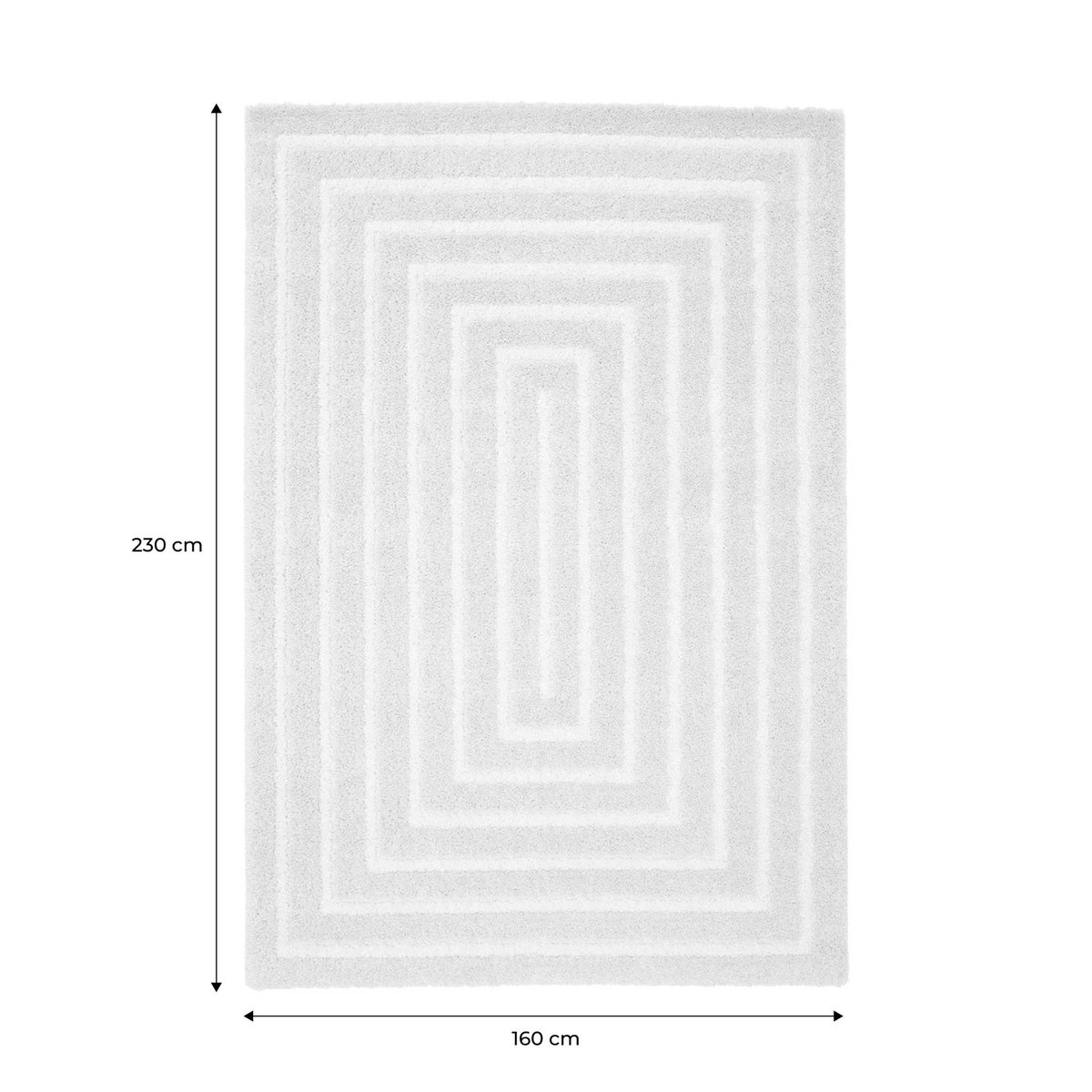 Tapis intérieur rectangulaire contemporain SILO beige / crème, SWEEEK