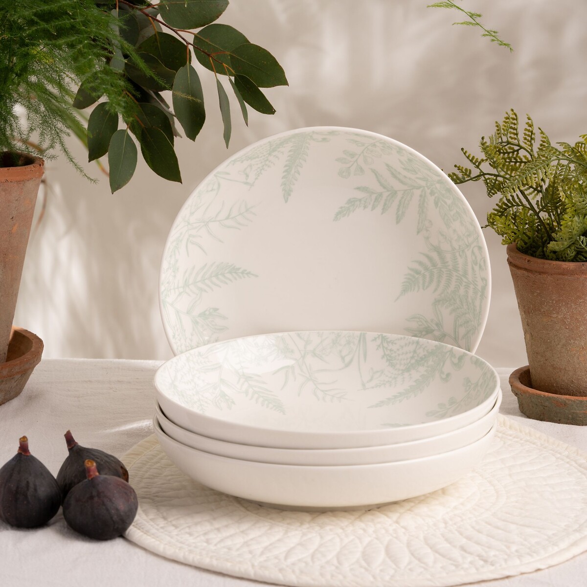 Set of 2 Signature Botanical Pasta Bowls green, MARY BERRY