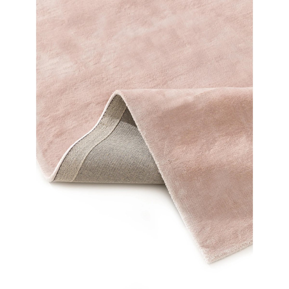 Tapis en viscose tissé main NELA rose, BENUTA 