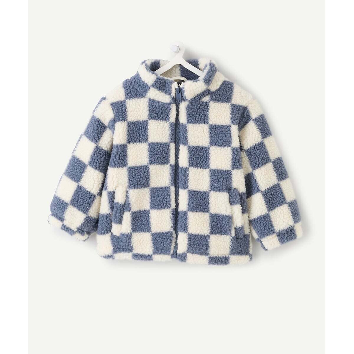 Gilet zippé, à carreaux, en sherpa carreaux, TAPE A L'OEIL