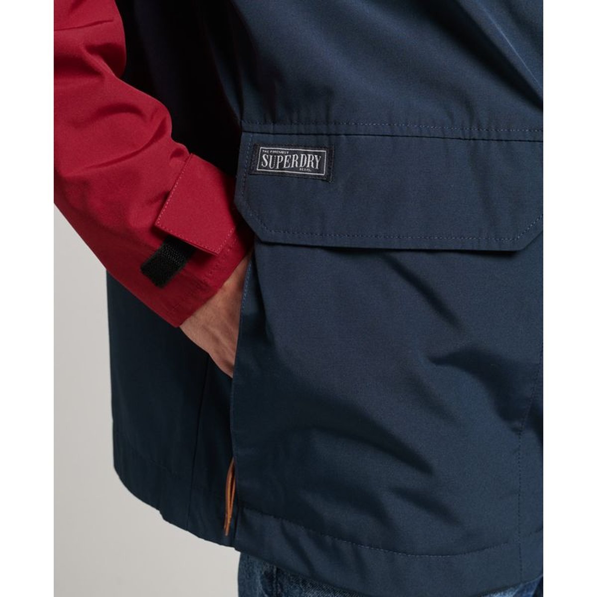 Veste de voile Vintage bleu marine chrome nordique, SUPERDRY