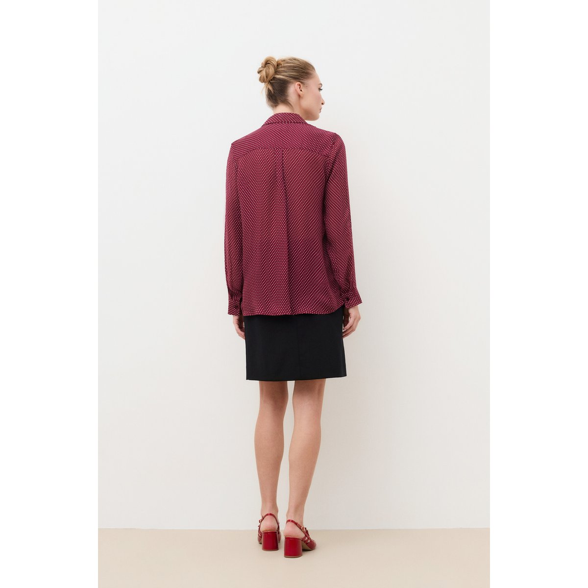 Chemise droite col chemise CBRENDA bordeaux, CAROLL