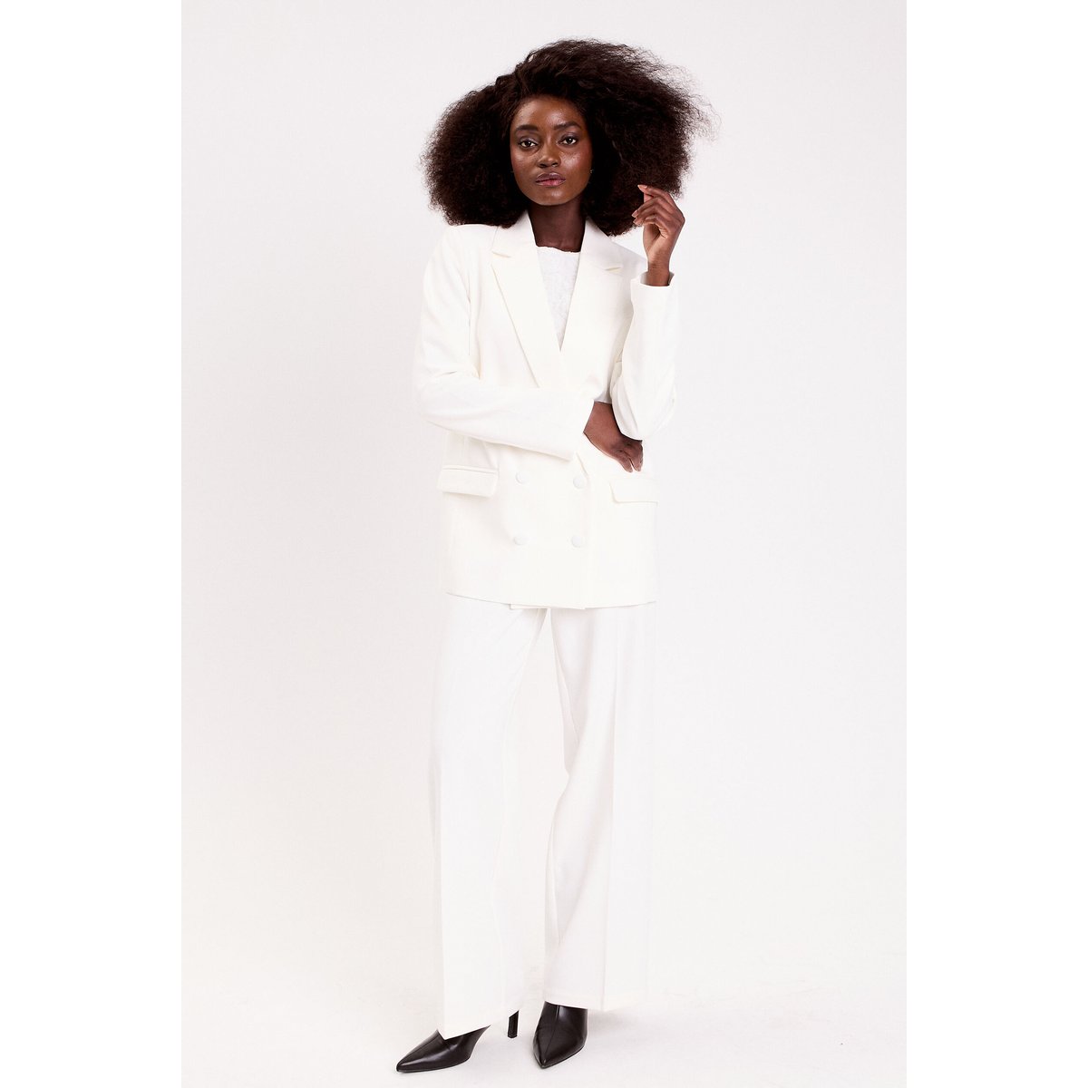 Blazer col classique manches longues ecru, CACHE CACHE
