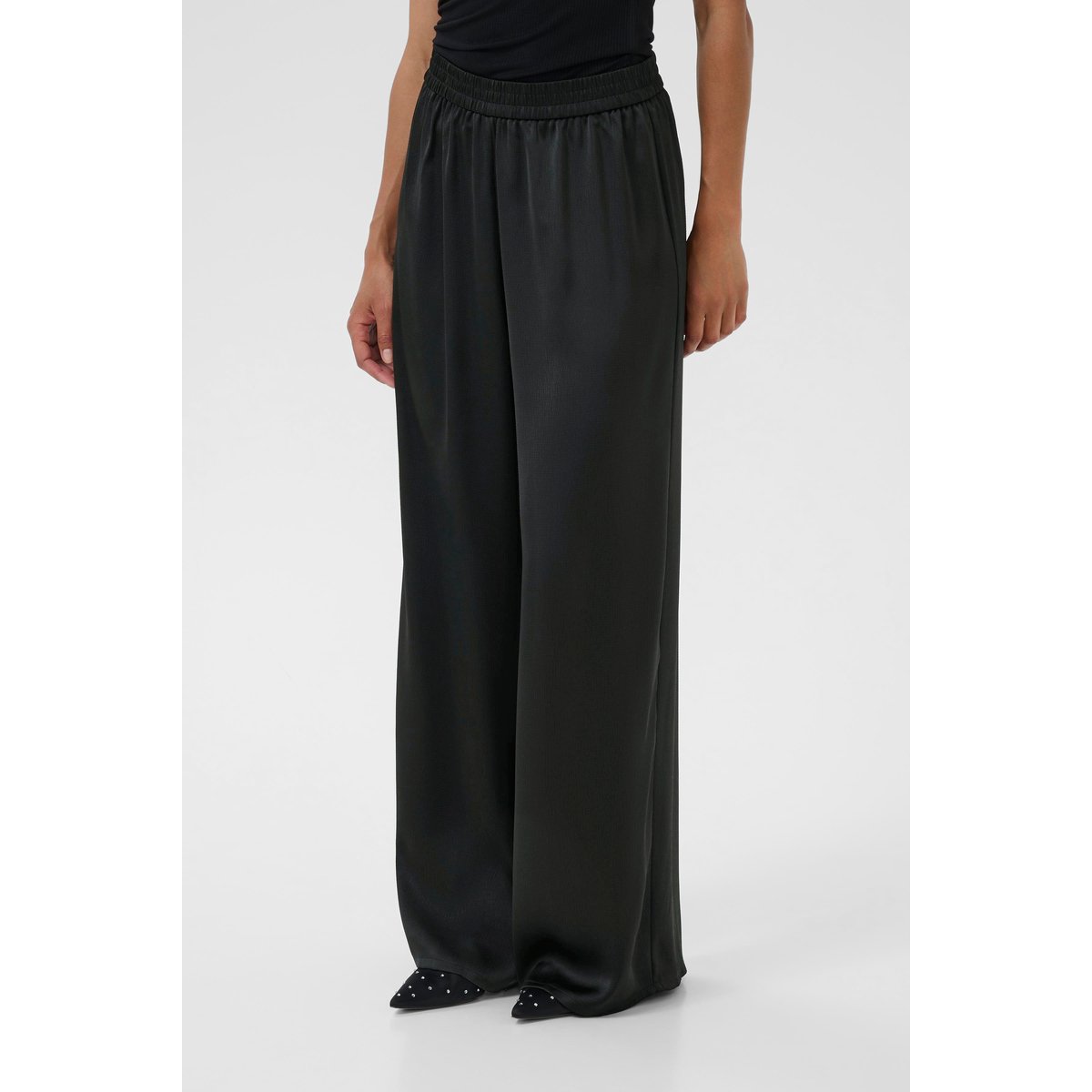 Pantalon casual noir, KAFFE