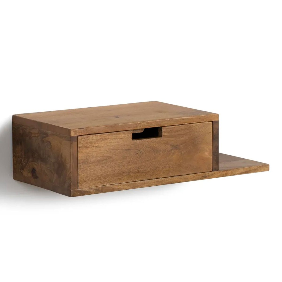 Set de 2 tables de chevet murales en bois de manguier 55x25x15cm bois, WADIGA