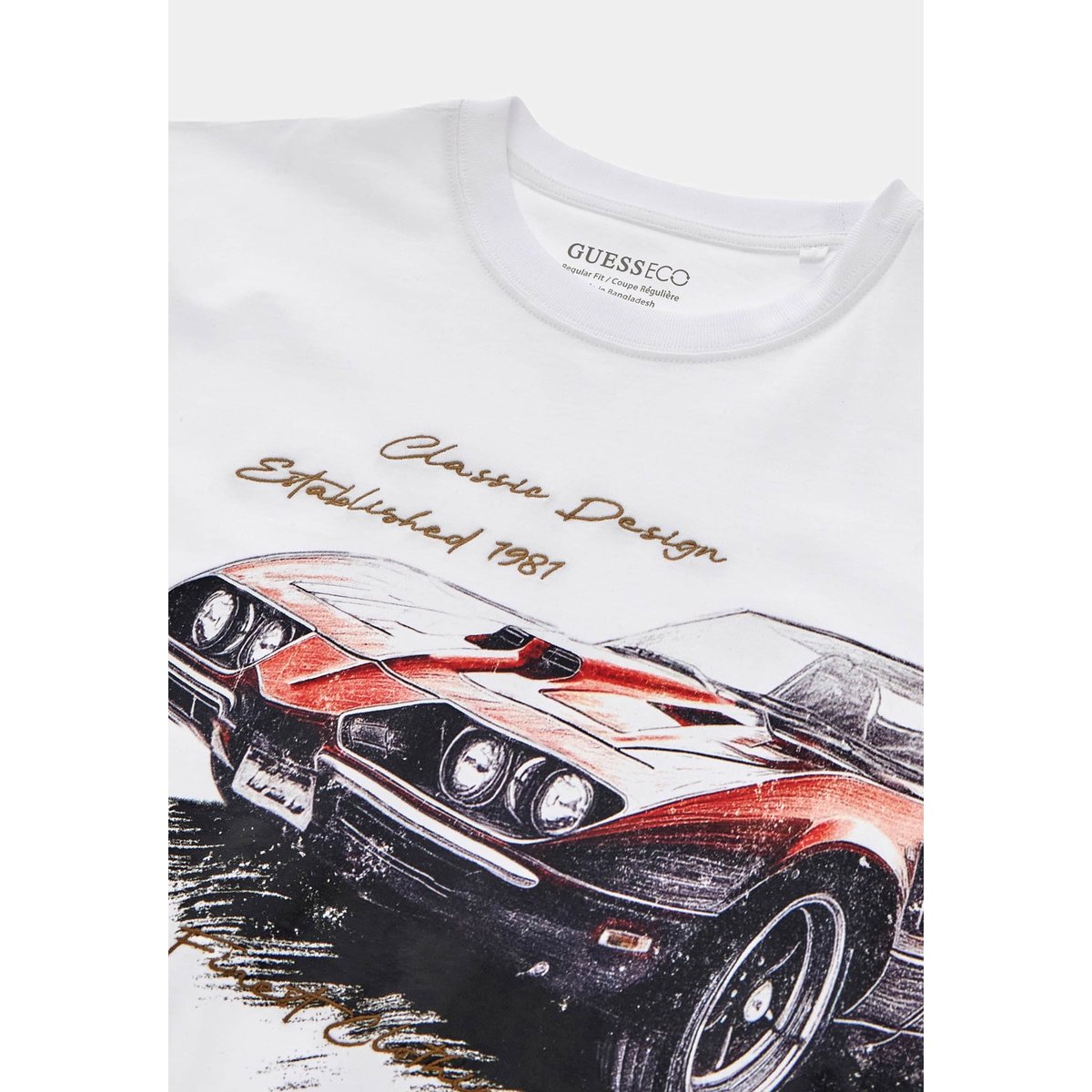 T-Shirt Imprimé blanc, GUESS