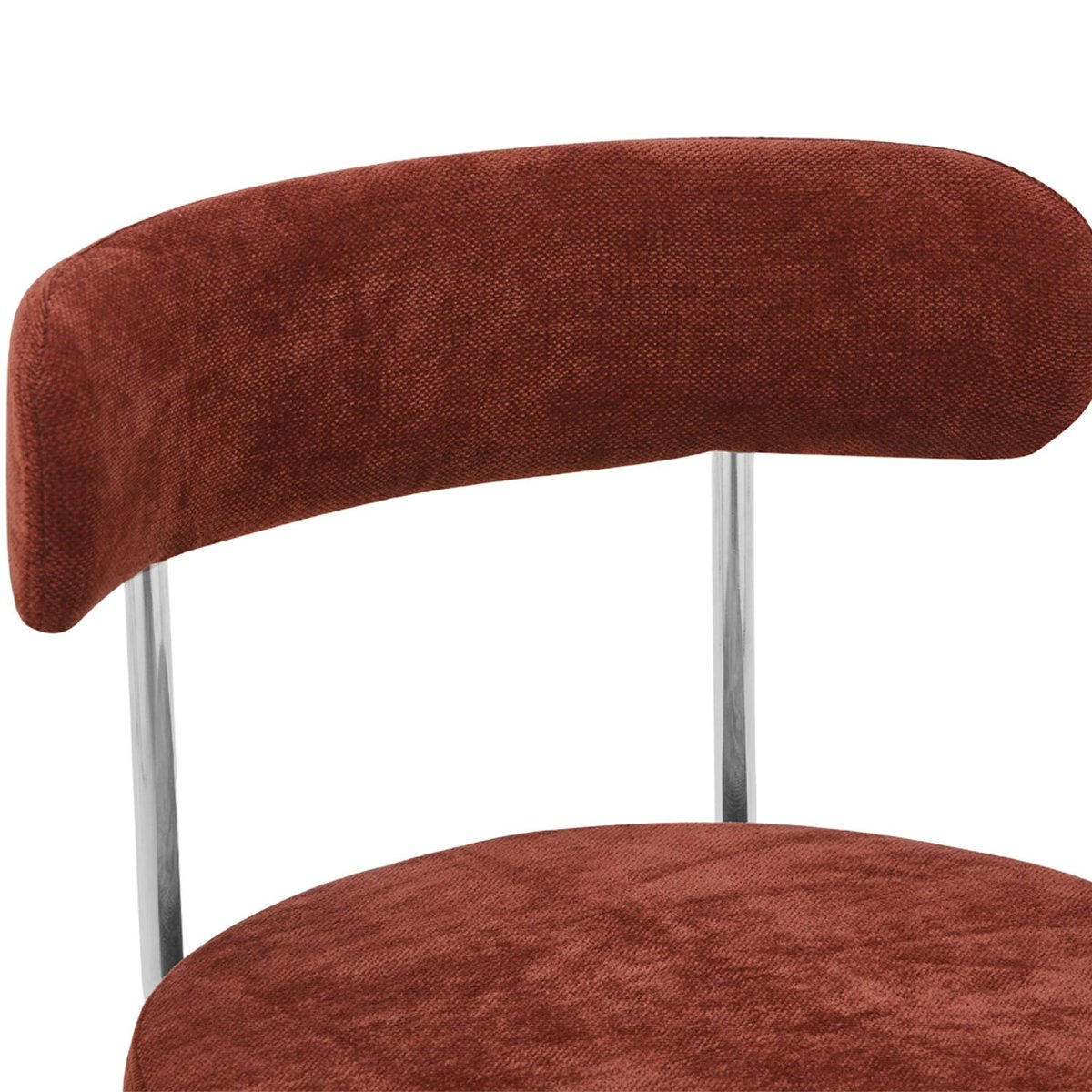 Chaise de bureau vintage à roulettes tissu ANGELA rouge, SWEEEK