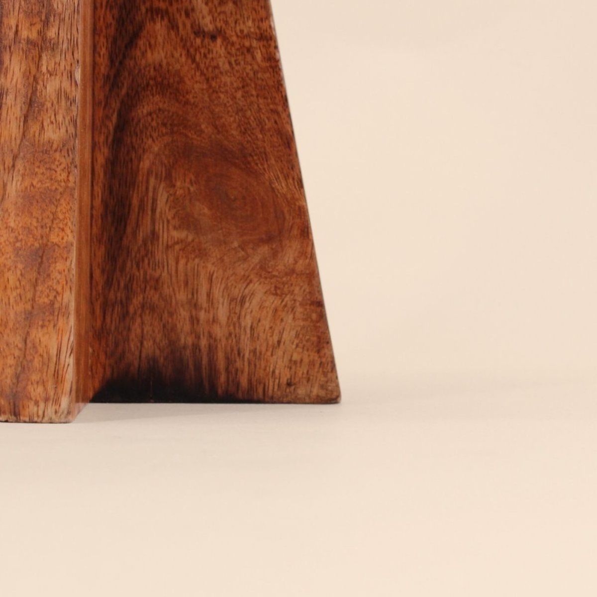Plateau sur pied en bois 30cm naturel, ORNAMI