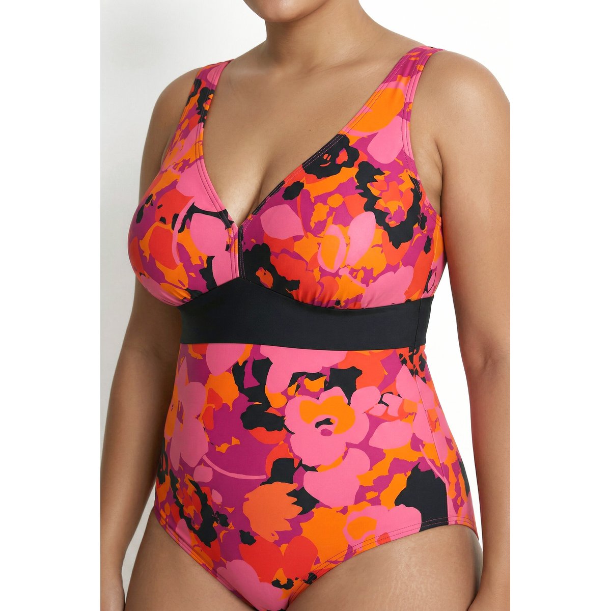 Maillot de bain, motif fleurs orchidée, ULLA POPKEN