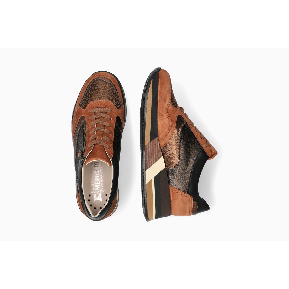 Baskets en cuir OLIMPIA marron hazelnut 5,5, MEPHISTO