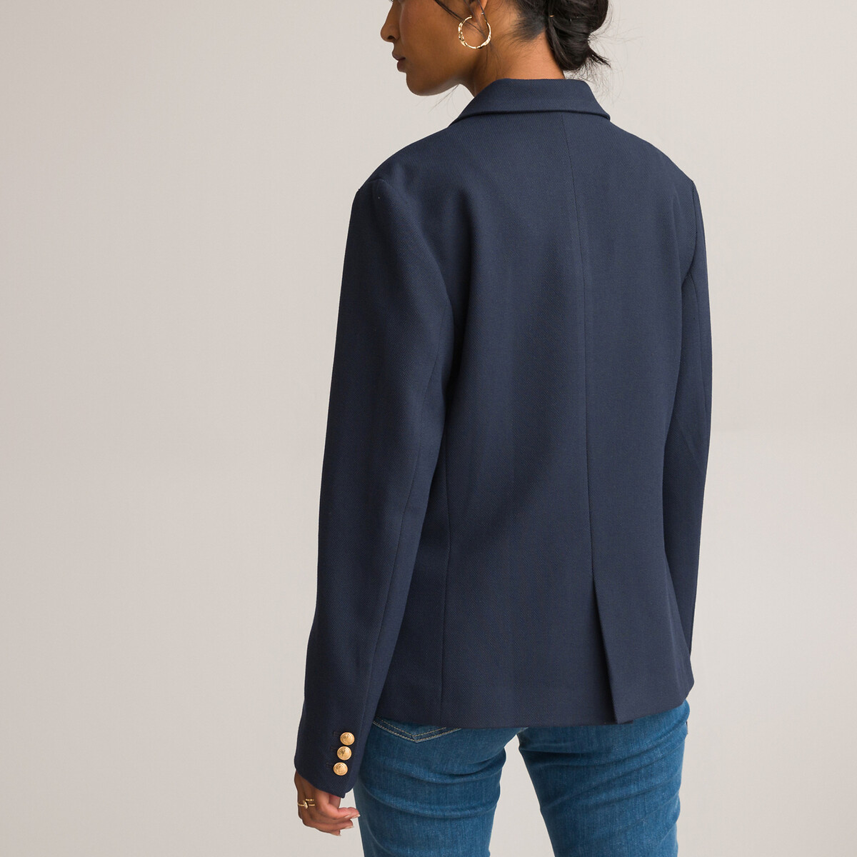 Fitted Double-Breasted Blazer navy, ANNE WEYBURN