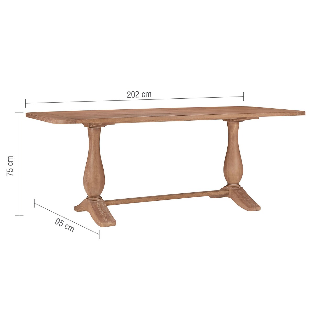 Cannes Oak Dining Table (Seats 6) natural oak, WILLIS & GAMBIER