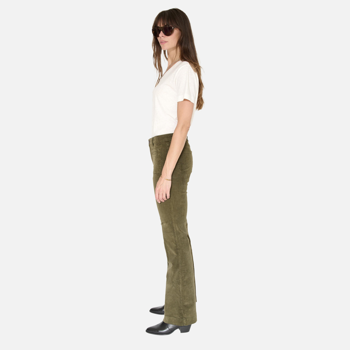 Pantalon THE DIANA VELVET kaki, MKT STUDIO