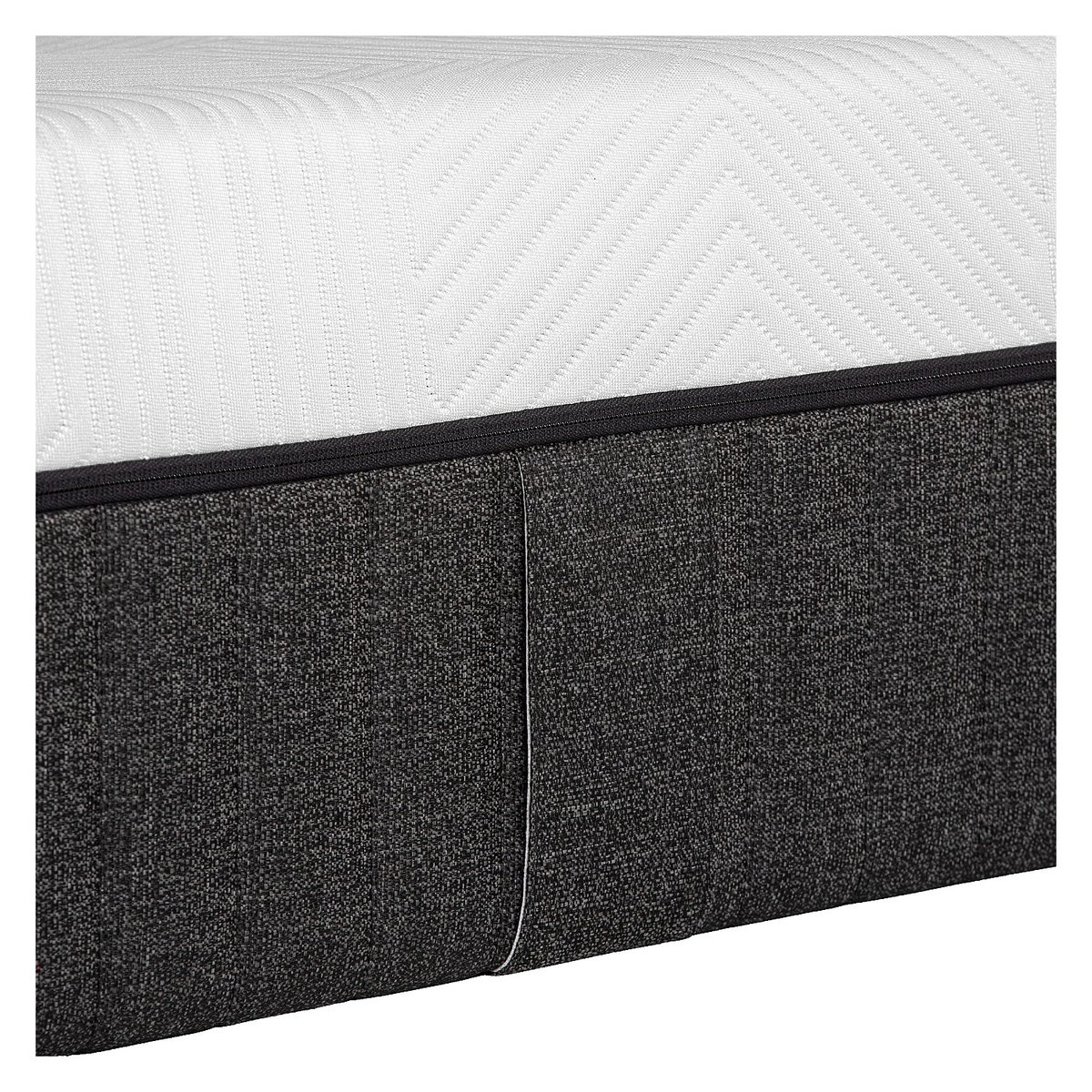 Matelas hybride déhoussable ressorts ensachés et mousse à mémoire de forme HYBRIDE GENESE blanc, HABITAT