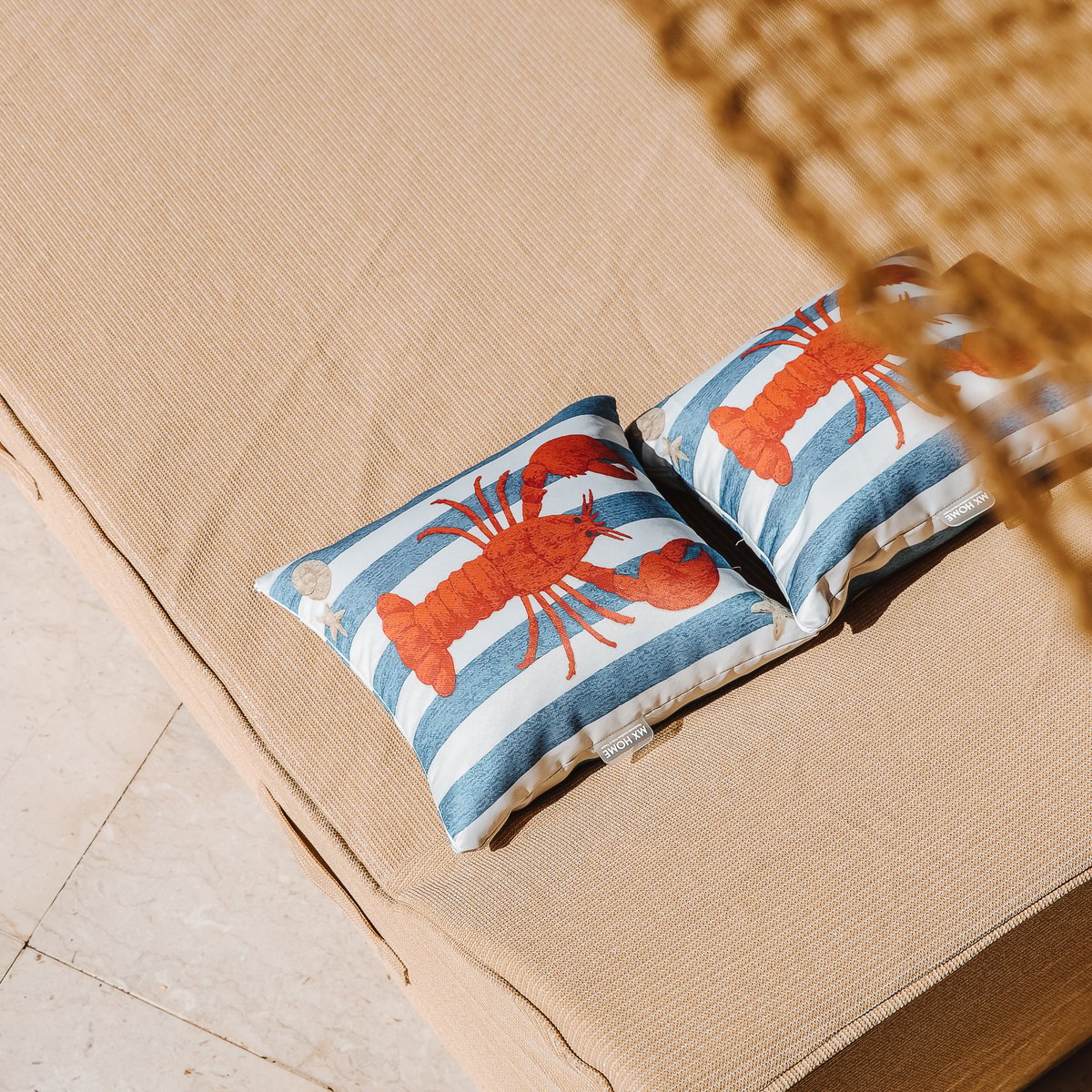 Coussin extérieur imprimé Homard bleu, MX HOME