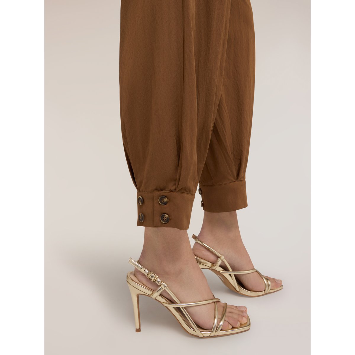 Pantalon avec poignet au bas marron, MOTIVI