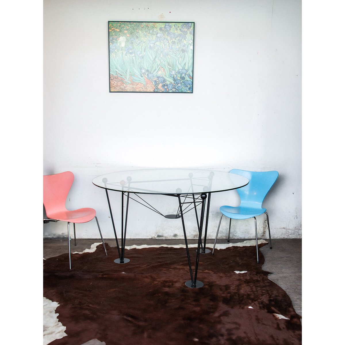 Table à manger en métal Karla N°60 - Bon état transparent, DEBONGOUT